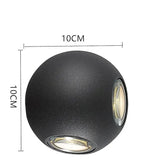 outdoor globe wall light black