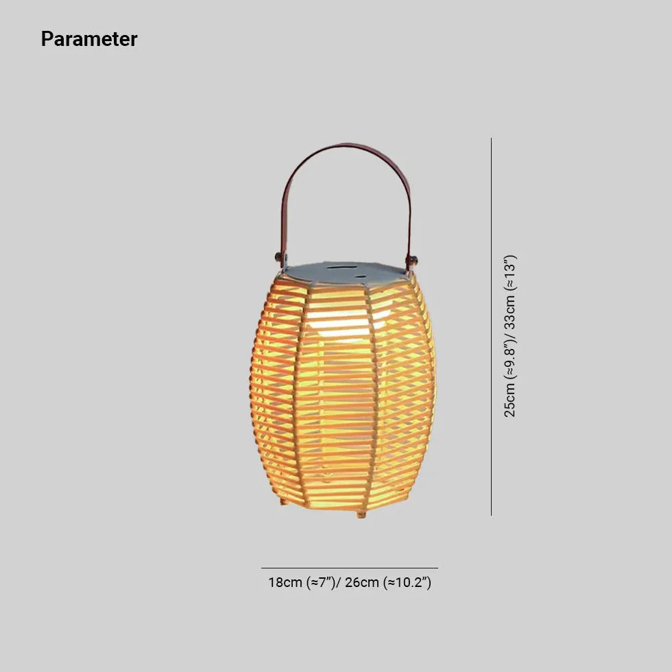 Lampada da terra in rattan per interni