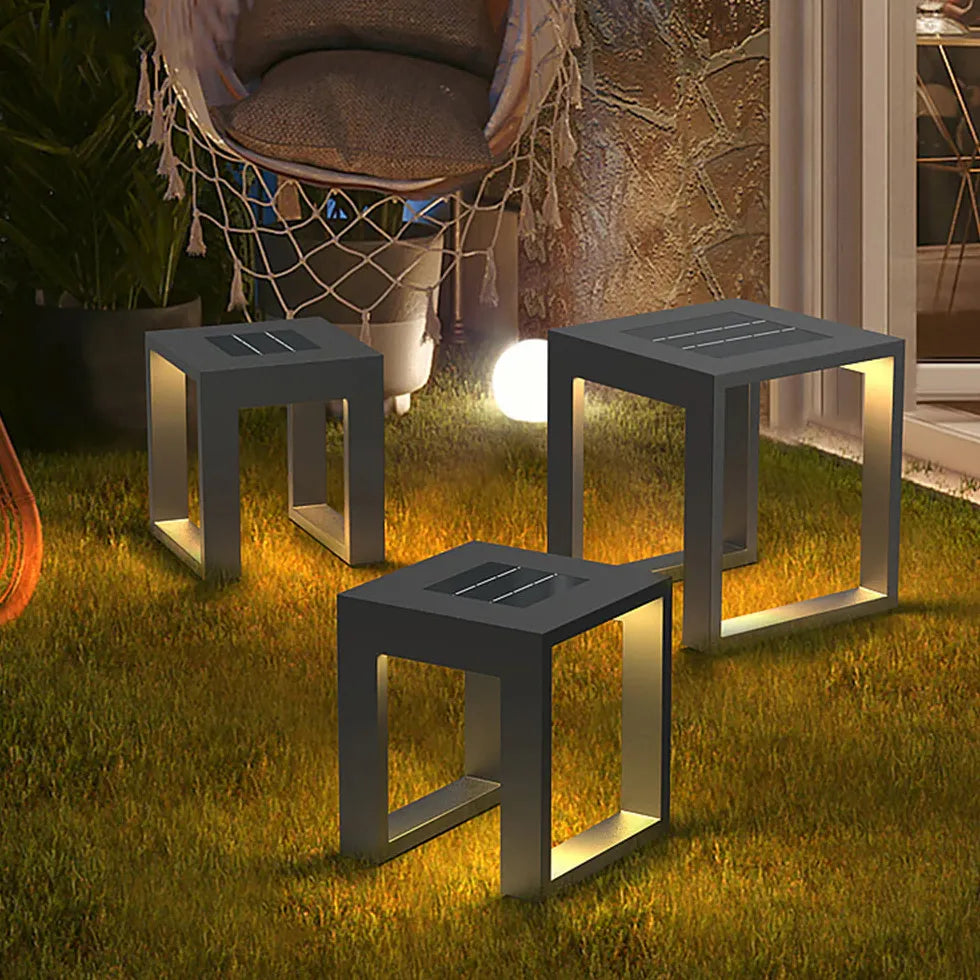 Square Frame black Outdoor Floor lamps