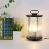 Transparent Vertical Striped Outdoor Floor Lamp