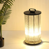 Transparent Vertical Striped Outdoor Floor Lamp