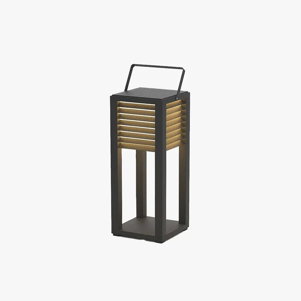 Lampade da Terra Esterno Design Moderno Solare in Metallo Nero