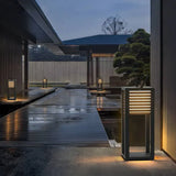 Lampade da Terra Esterno Design Moderno Solare in Metallo Nero