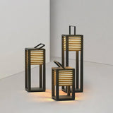 Lampade da Terra Esterno Design Moderno Solare in Metallo Nero