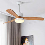 Dark Wooden Ceiling Fan with Light