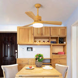 Dark Wooden Ceiling Fan with Light