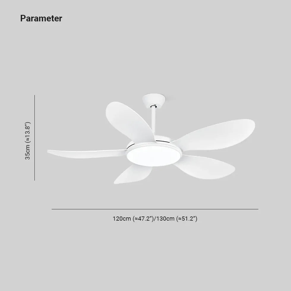 White Wooden Fan with Light