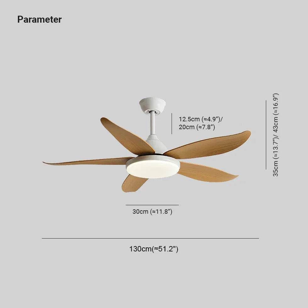 Starfish Simplicity Wooden Ceiling Fan with Light