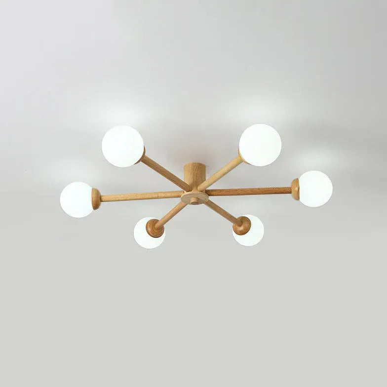 Radioactive Bulls Wooden Flush Ceiling Lights