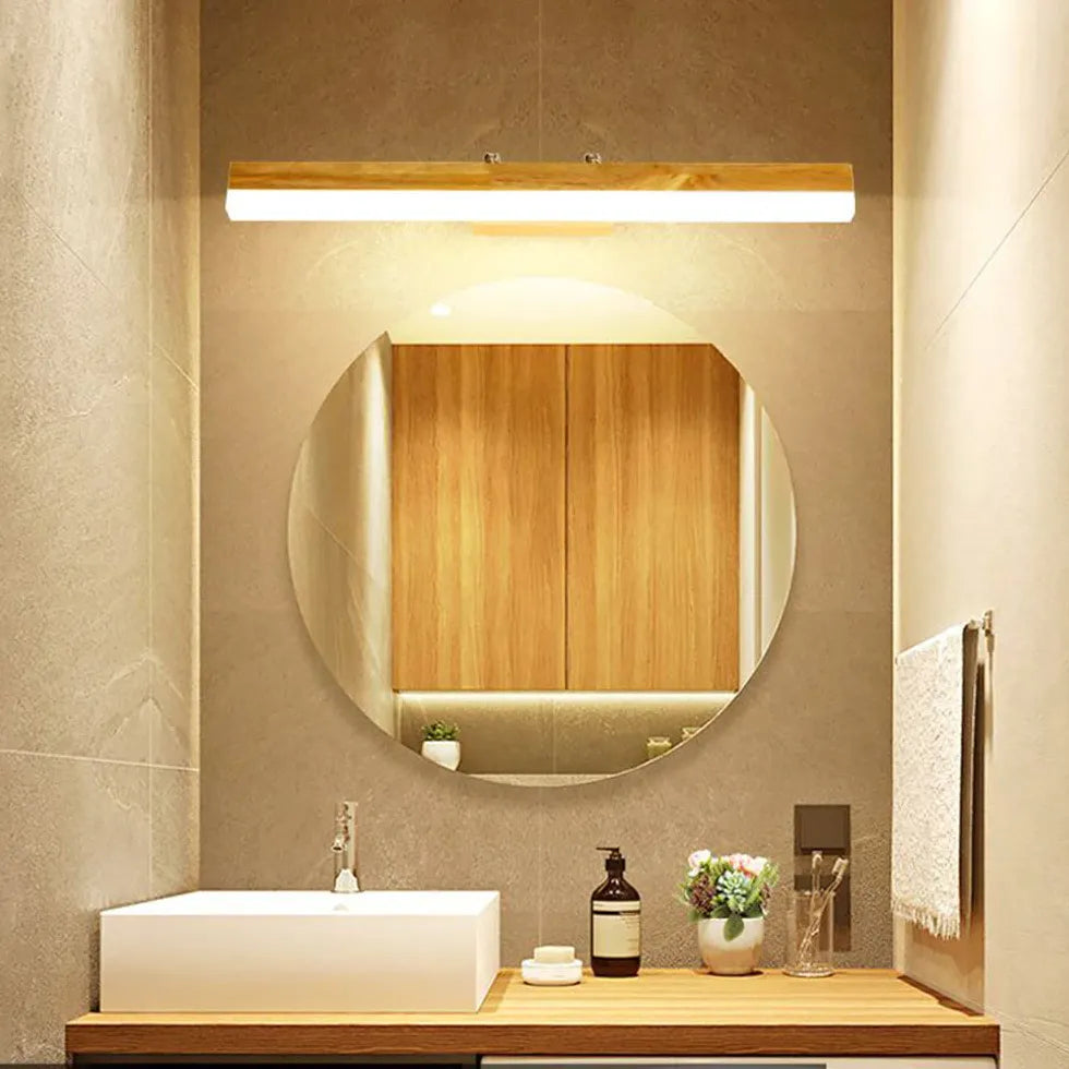 Illuminare Specchio Bagno Elegante Classico in Legno