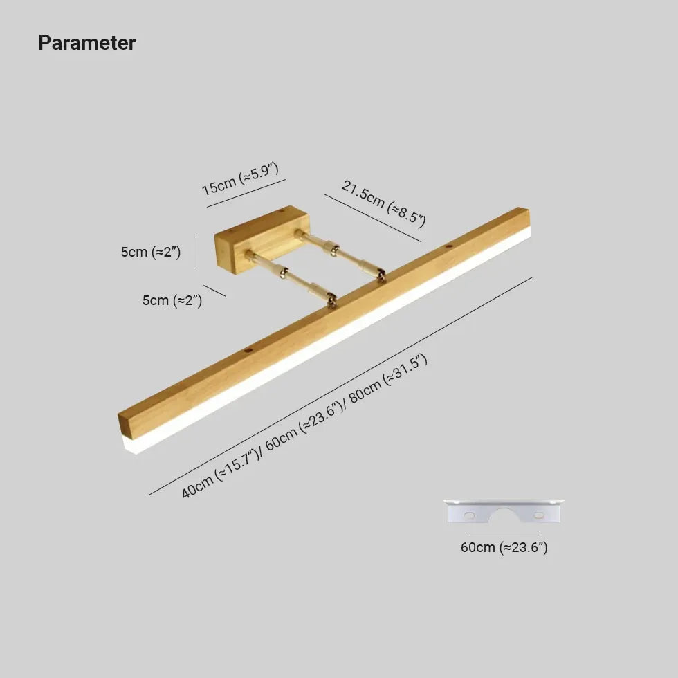 Illuminare Specchio Bagno Elegante Classico in Legno