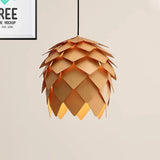 Pinecone-Shaped Warm-Toned Pendant Light for Living Room