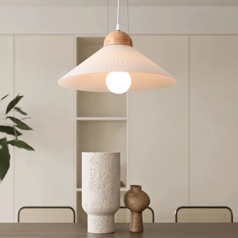 Lampadario di legno stile moderno ombrello