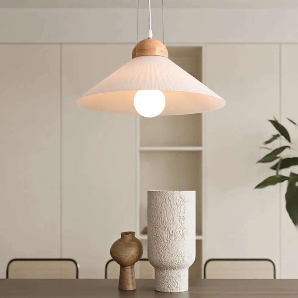 Lampadario di legno stile moderno ombrello