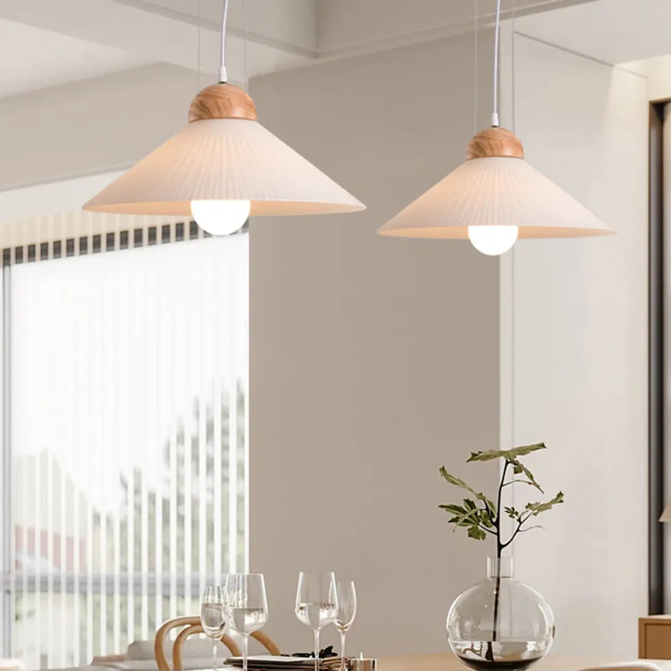 Lampadario di legno stile moderno ombrello