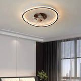 Ring Warm-Toned Invisible Ceiling Fan with Light