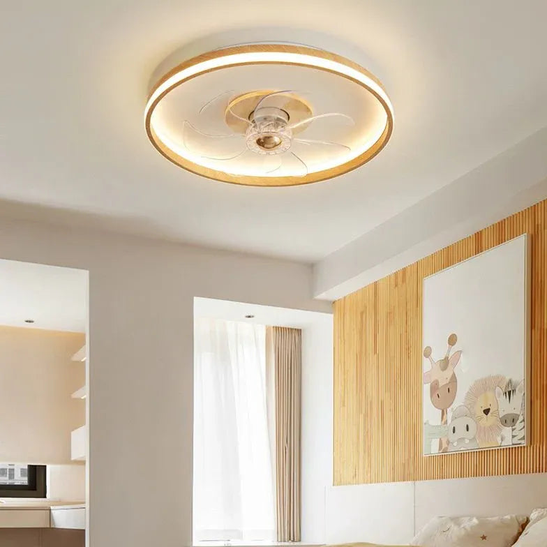 Ring Warm-Toned Invisible Ceiling Fan with Light