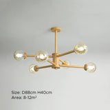 Lampadario in Legno Antico LED per Soggiorno