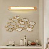 Geometry Brown Wooden Led Wall Lights