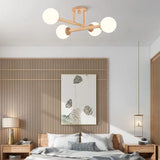 Triangle Interlacing Bedroom Wooden Flush Ceiling Lights