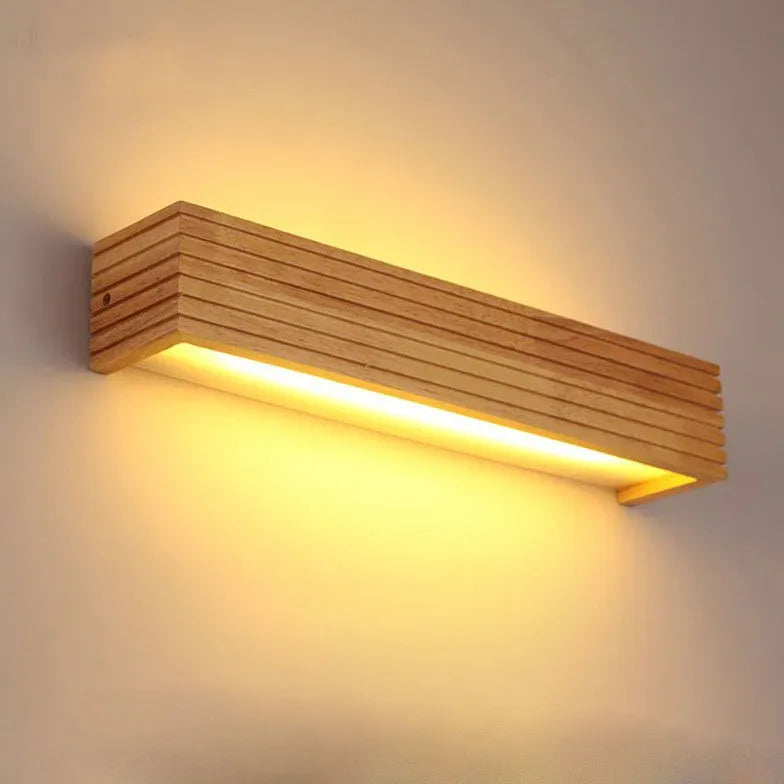 Applique rettangolari Stile Legno Parete LED