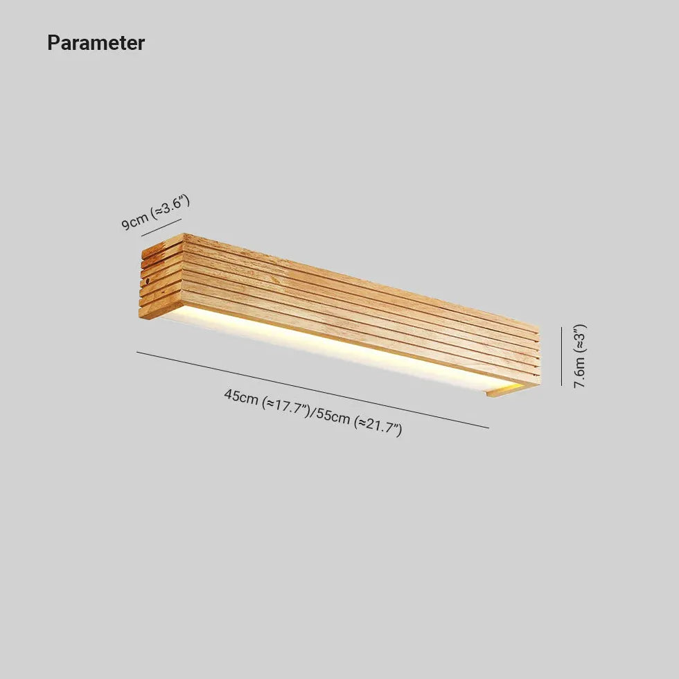 Applique rettangolari Stile Legno Parete LED