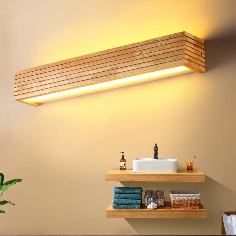 Applique rettangolari Stile Legno Parete LED