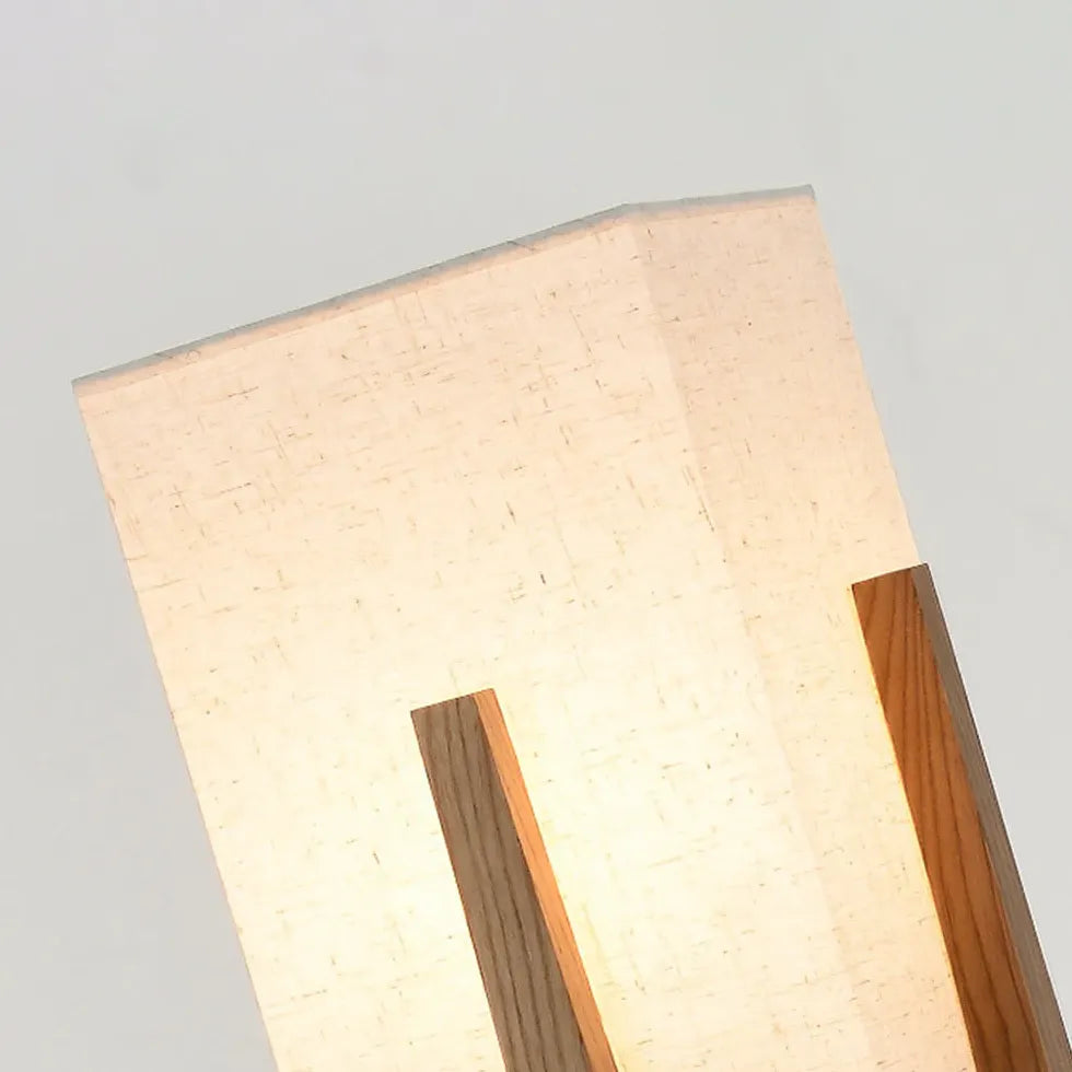 Wooden Frame Square Modern Floor Lamp