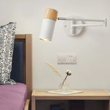 White Swing Arm Bedside Spotlights