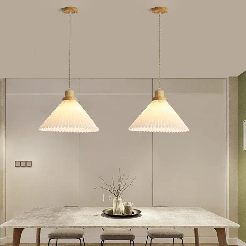 Umbrella Fold Kitchen Wooden Pendant Light