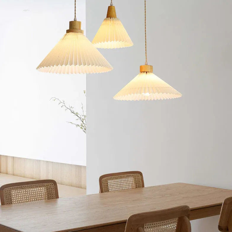 Umbrella Fold Kitchen Wooden Pendant Light