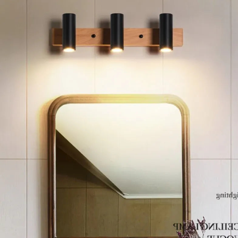 Multi Arm Wooden Bathroom Spotlights