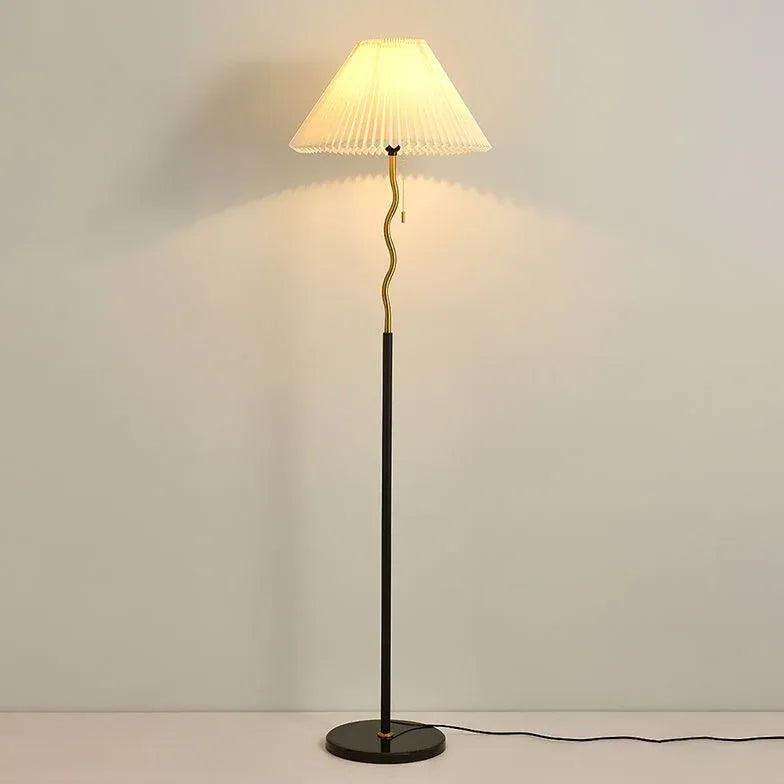 Lampada da pavimento a forma di ombrello lungo con interruttore