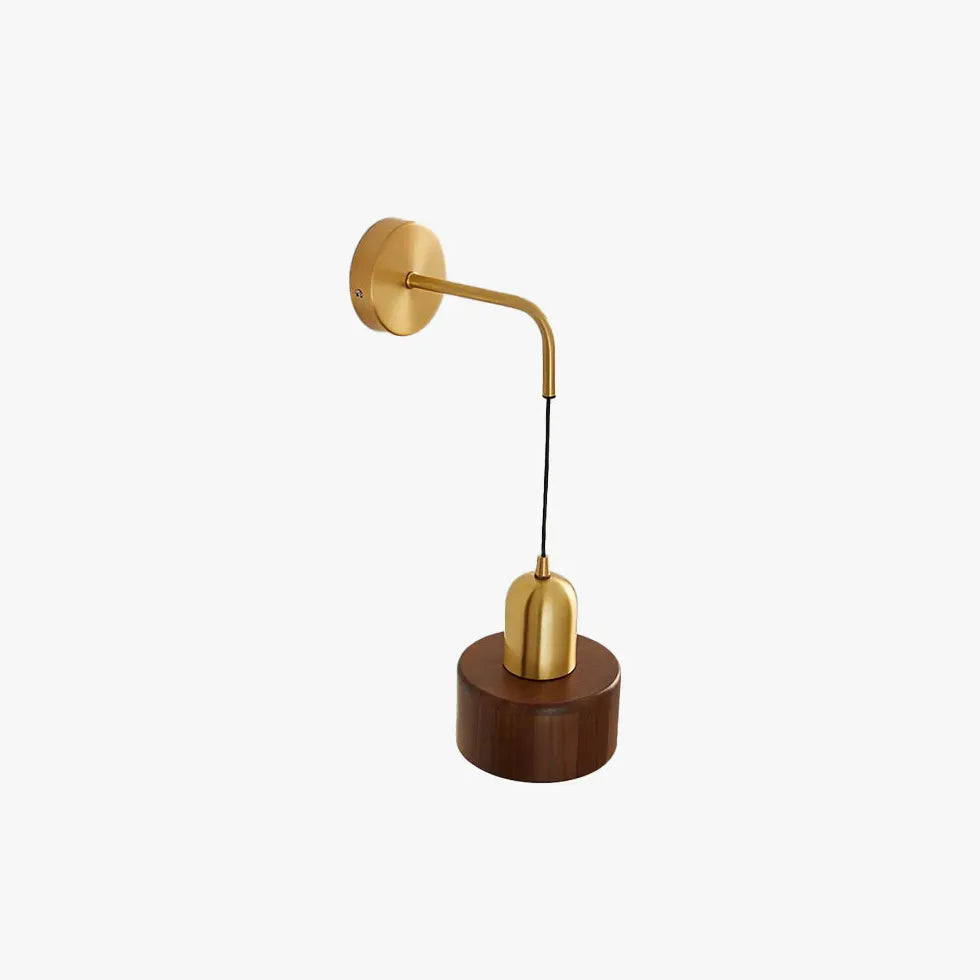 Gold Wooden Hanging Modern Wall Lamp