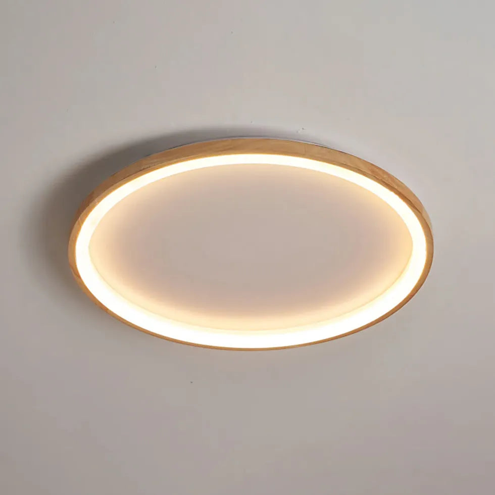 Depression Neutral Modern Wooden Flush Ceiling Lights