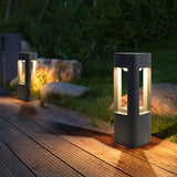 Triangular Black Led Outdoor Bollard Lights