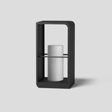 Lampada da Terra Nera Design Geometrico a Cornice