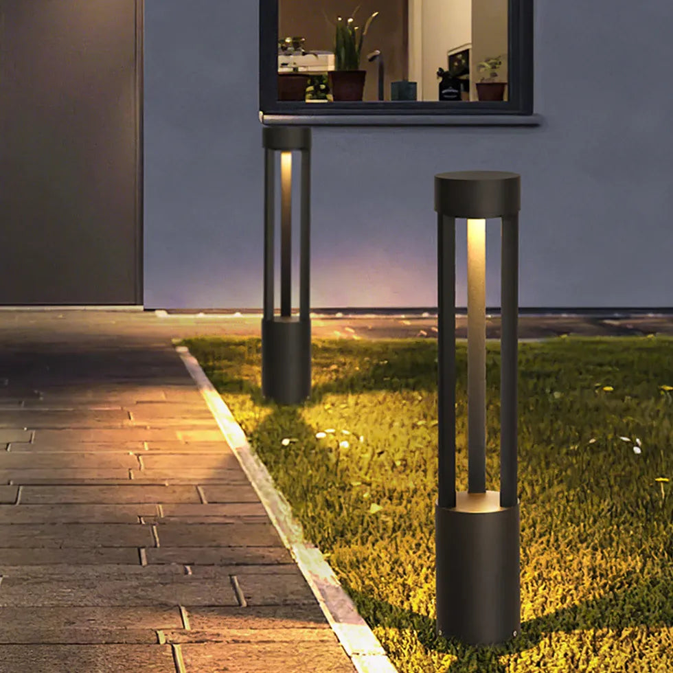 80CM Black Hollow Led Outdoor Bollard Lights