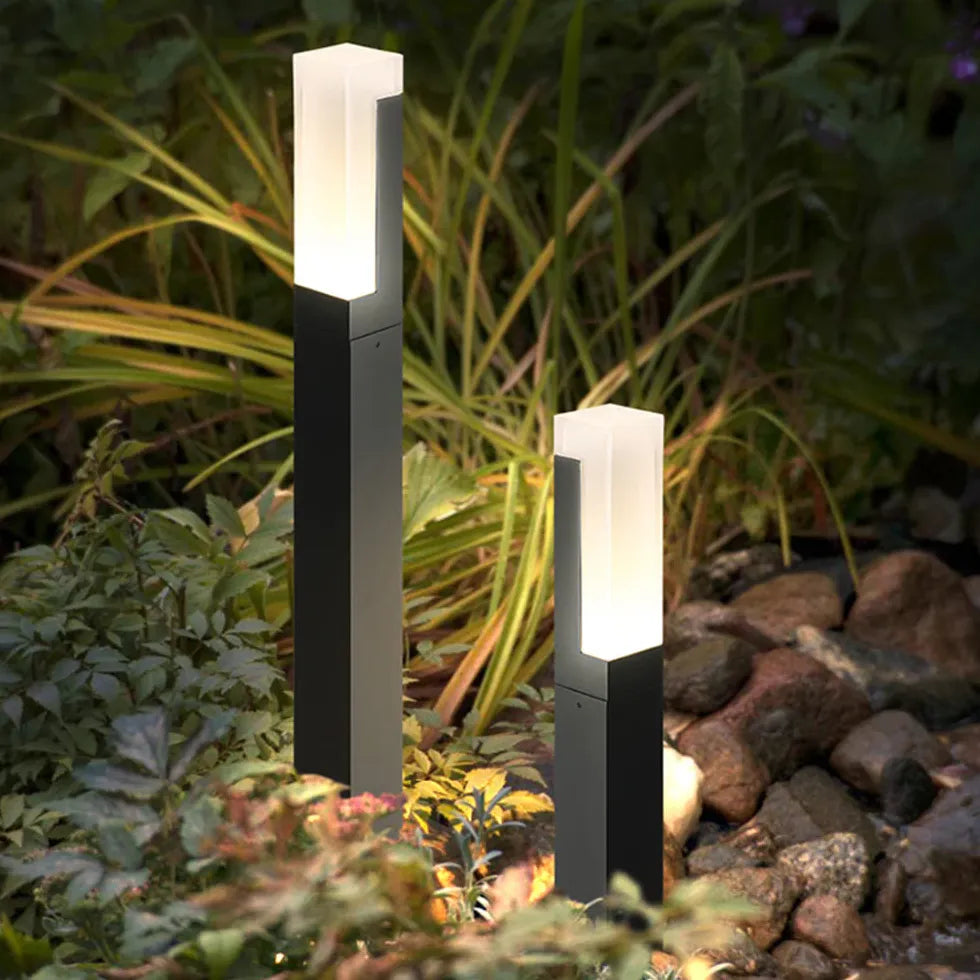 Modern Square Led Solar Bollard Lights