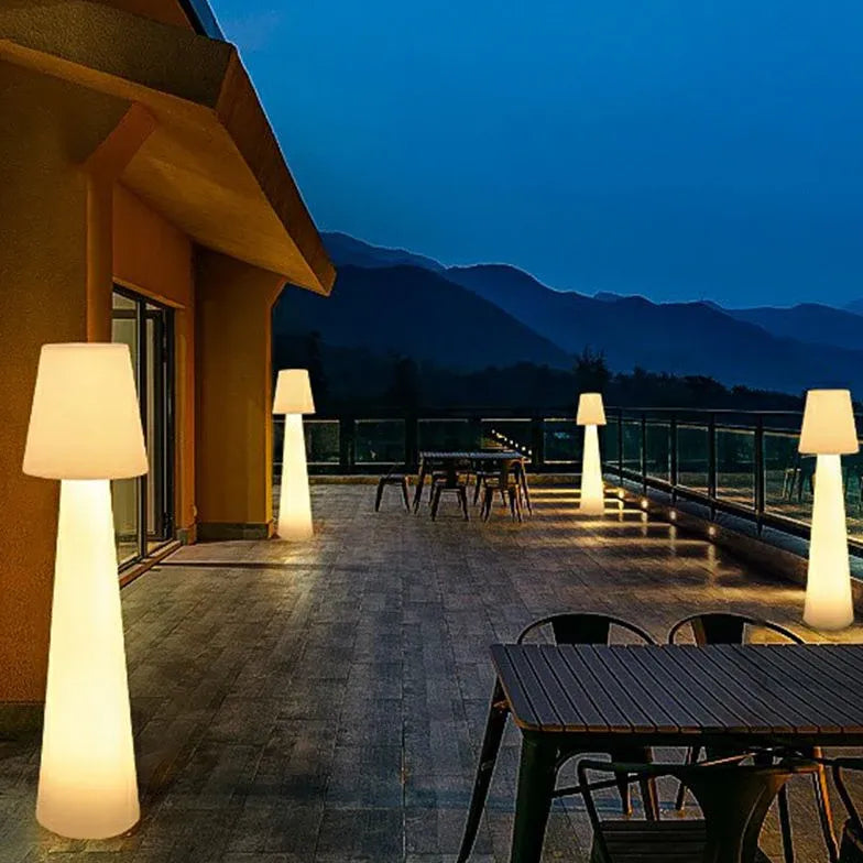 White Mushroom Shaped Led Outdoor Floor lamps