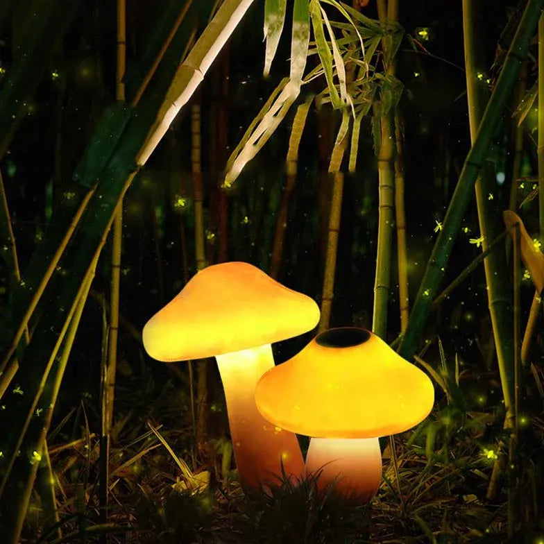 Orange mushroom Shaped Led Outdoor Floor lamps