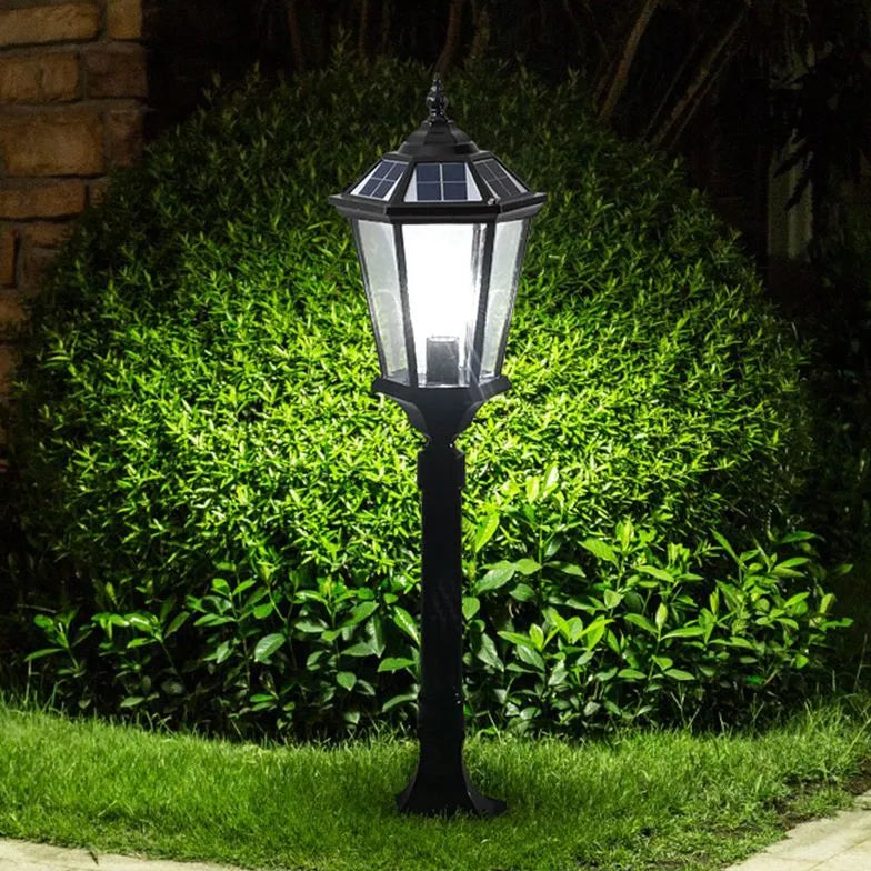 European Vintage Solar Outdoor Bollard Lights