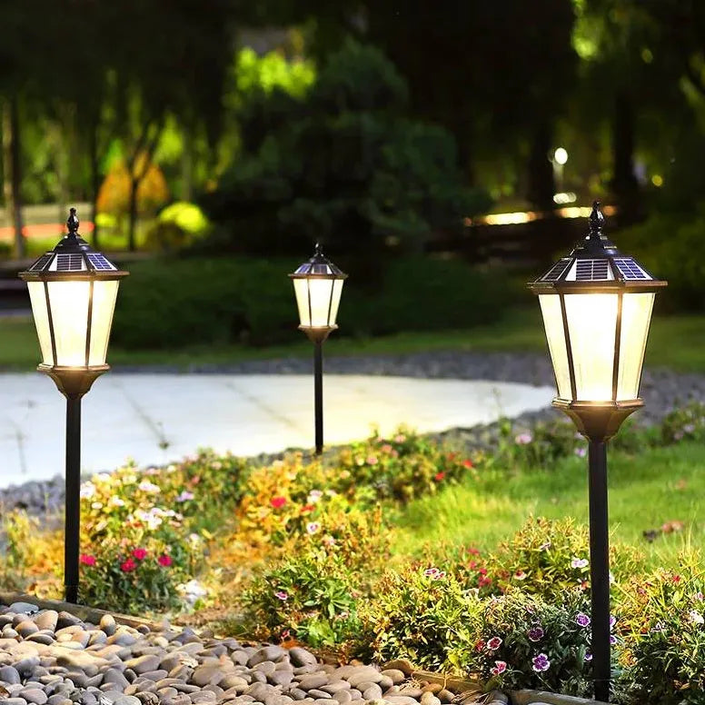 European Vintage Solar Outdoor Bollard Lights