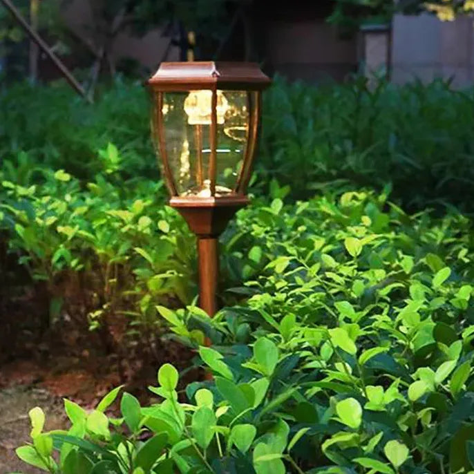 Vintage Glass Garden Outdoor Bollard Lights