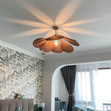 Lampadario Bianco a Sospensione Petalo in Tessuto