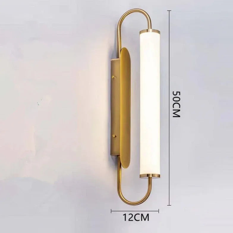 Tube Frosted lampshade Gold Wall Lights