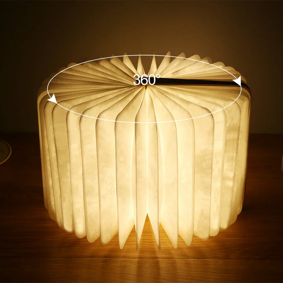 Lampada da Tavolo LED Pieghevole in Legno Magnetica