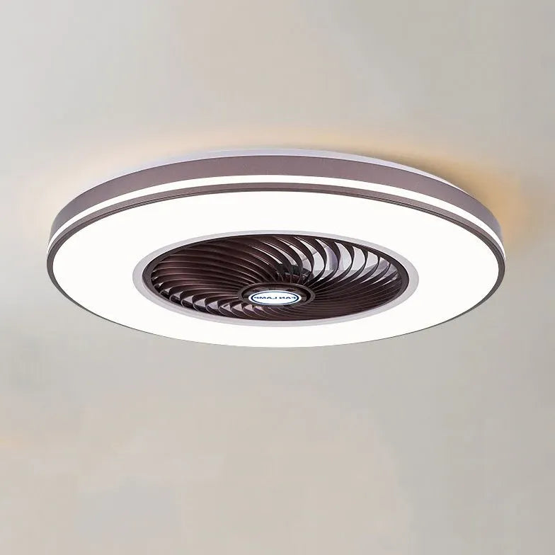 Round Dual-Tone Ceiling Fan with Light