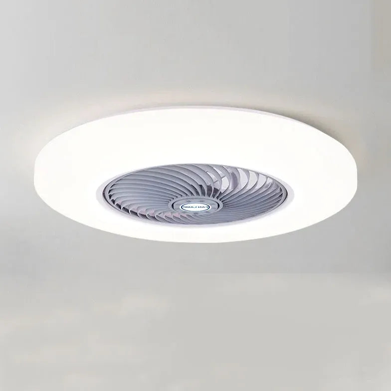 Round Dual-Tone Ceiling Fan with Light