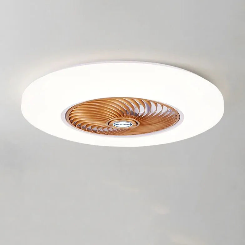 Round Dual-Tone Ceiling Fan with Light